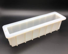 Load image into Gallery viewer, Large Loaf Soap Mold Thick Lip Silicon Rectangular Mould DIY Handmade Swirl Making Tools Tall 12''