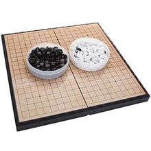 Load image into Gallery viewer, Magnetic Travel Go Game Set with Single Convex Magnetic Plastic Stones and Large 11.2 x 11.2 Inches Go Board