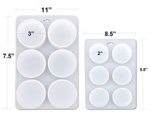 Load image into Gallery viewer, Set of 2 pcs White 6-Cavity Silicone Round Soap Mold Non-Stick Mold, 2” and 3” DIY for Cake Chocolate Candle Ice Cube Making Mould