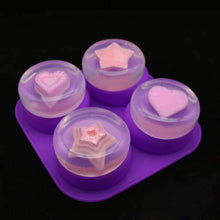 Load image into Gallery viewer, 2 Pcs Glossy Silicone Molds 4 Cavity Round Shaped Mold for DIY Soap Making, Chocolate Making, Candle Making