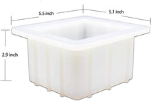 Load image into Gallery viewer, Silicone Soap Molds Square Handmade 4" Small Loaf Bar White Mould
