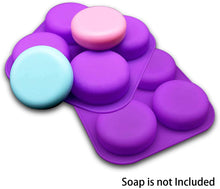 Load image into Gallery viewer, 2 Pcs Glossy Silicone Molds 4 Cavity Round Shaped Mold for DIY Soap Making, Chocolate Making, Candle Making