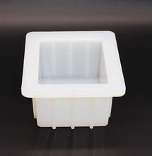 Load image into Gallery viewer, Silicone Soap Molds Square Handmade 4" Small Loaf Bar White Mould