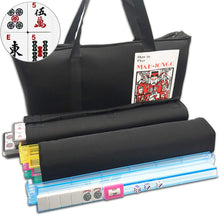 Load image into Gallery viewer, American Mahjong Set - Black Paisley Soft Bag - 166 White Engraved Tiles, 4 All-In-One Rack/Pushers Western Mah Jongg Game Set
