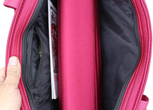 Load image into Gallery viewer, American Mahjong Set - Red Burgundy Soft Bag - 166 White Engraved Tiles, 4 All-in-One Rack/Pushers Western Mah Jongg Game Set