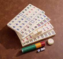 Load image into Gallery viewer, Mose Cafolo Chinese Mahjong X-Large 144 Numbered White Ivory Color Melamine Tiles 1.5 Inch Large Tile with Black Carrying Travel Case Pro Complete Game Set