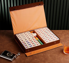 Load image into Gallery viewer, Mose Cafolo Chinese Mahjong X-Large 144 Numbered White Ivory Color Melamine Tiles 1.5 Inch Large Tile with Black Carrying Travel Case Pro Complete Game Set