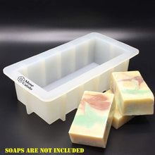 Load image into Gallery viewer, Loaf Soap Silicone Mold 8" Rectangular White Mold 40oz for DIY Soap Making