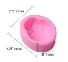 Load image into Gallery viewer, 2 pcs Large 3D Silicone Owl Soap Mold Molds DIY Handmade (for soap, Cake, Chocolate, Ornament Making) 3.25"(L) x 2.78"(W) x 1.25"(H) Approx