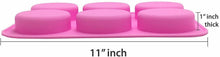 Load image into Gallery viewer, Pack of 2 pcs - 6 Cavity Silicone Soap Mold Oval Shape Mold ~ DIY Handmade (for soap, Cake, Chocolate, Ornament Making)