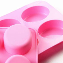 Load image into Gallery viewer, Pack of 2 pcs - 6 Cavity Silicone Soap Mold Oval Shape Mold ~ DIY Handmade (for soap, Cake, Chocolate, Ornament Making)