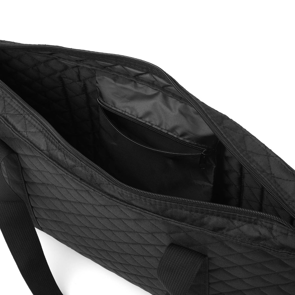 Close-up of the inside zip pocket