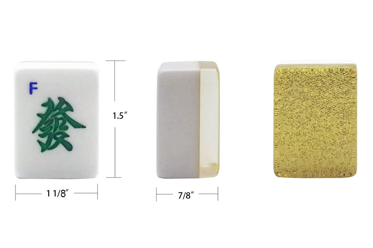 Chinese Mahjong Set — Gold Glitter X-Large Tiles