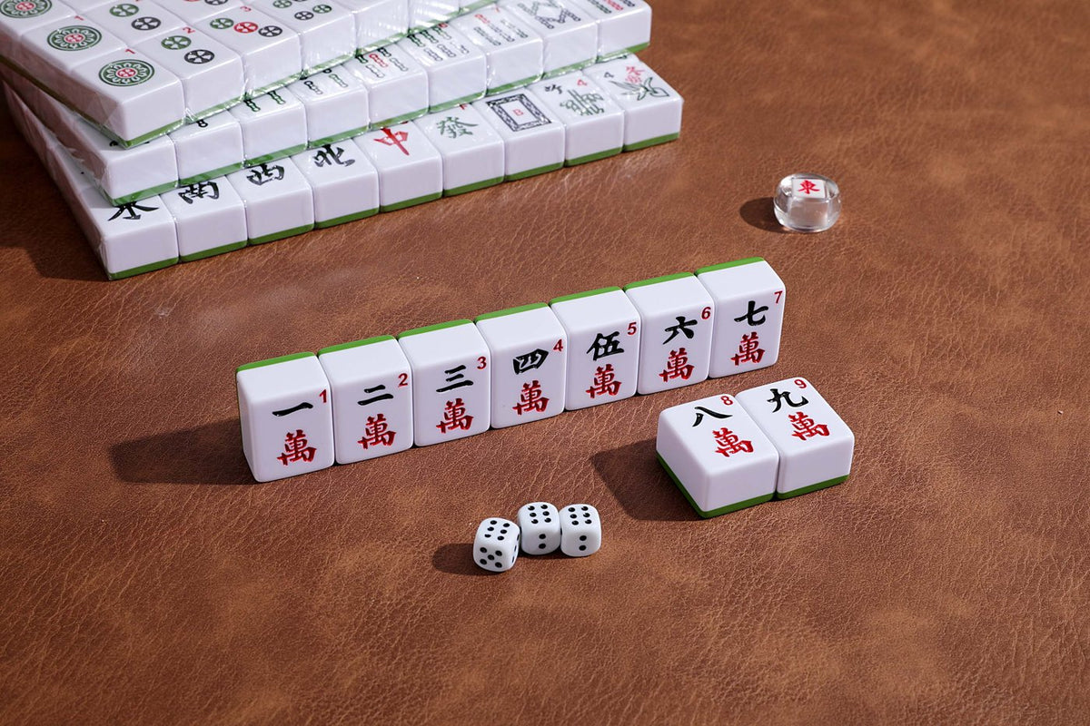 Chinese Mahjong Set — Large Blue Back