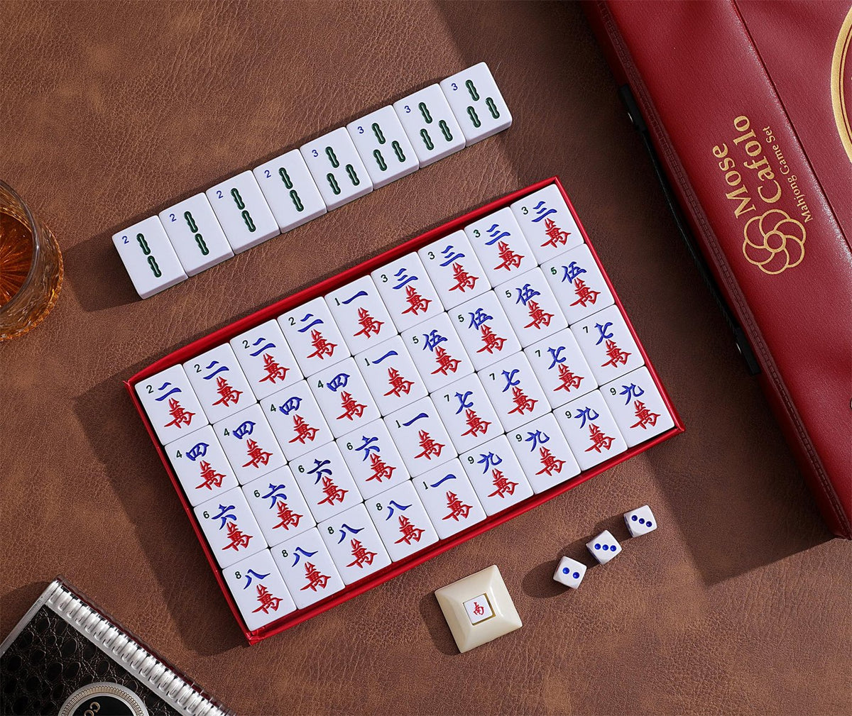 Chinese Mahjong Set — X-Large Green Back