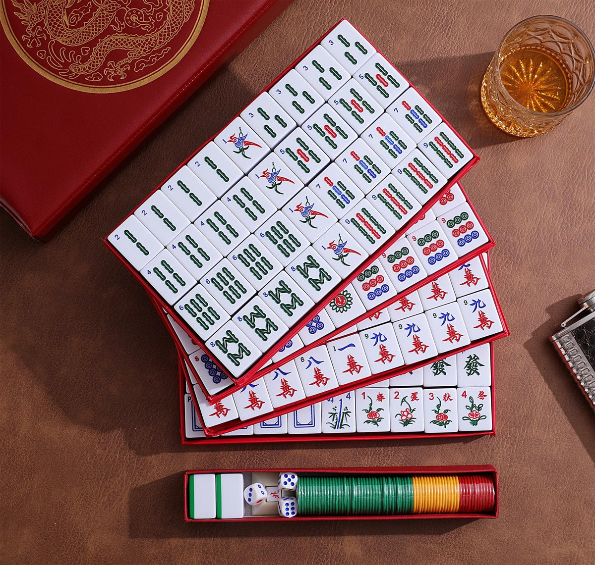 Chinese Mahjong Set — X-Large Green Back