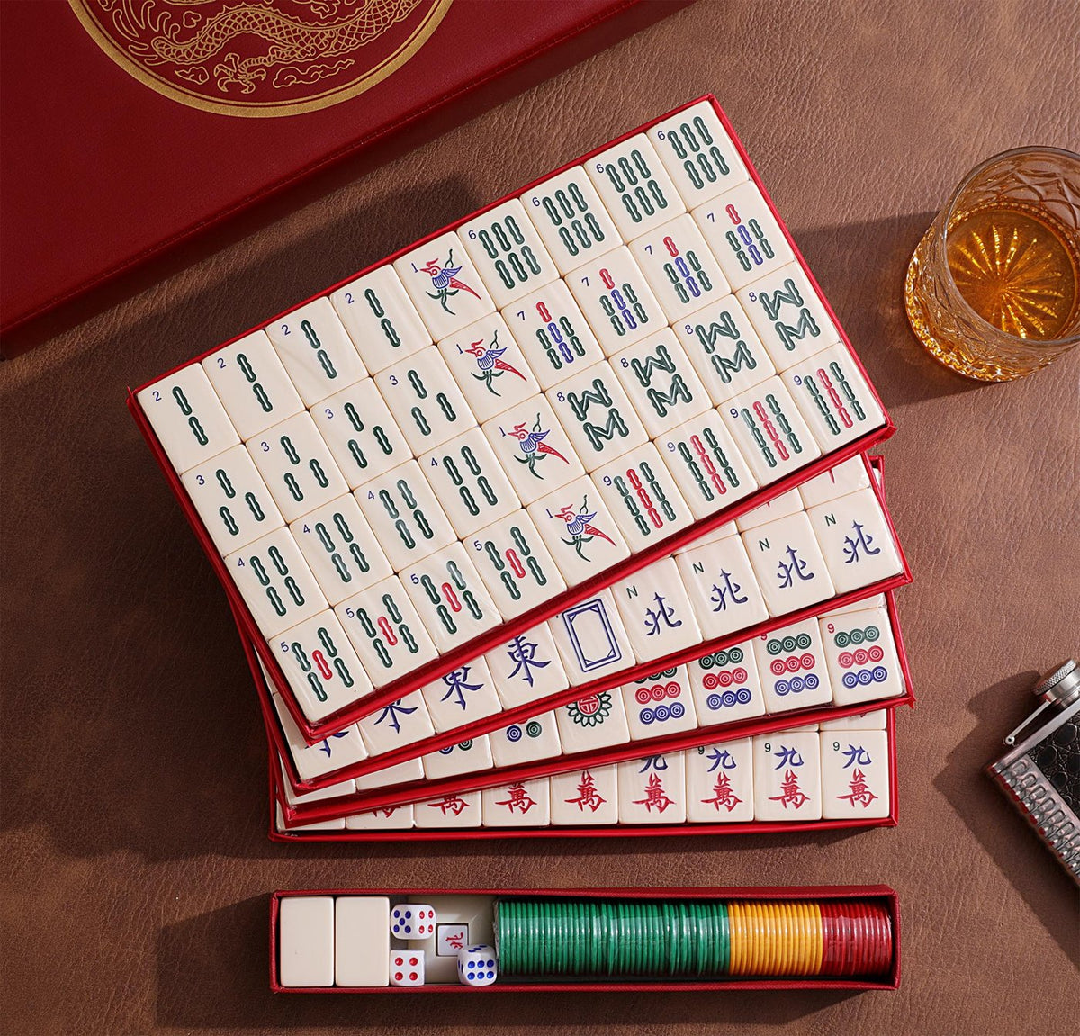 Chinese Mahjong Set — X-Large Ivory