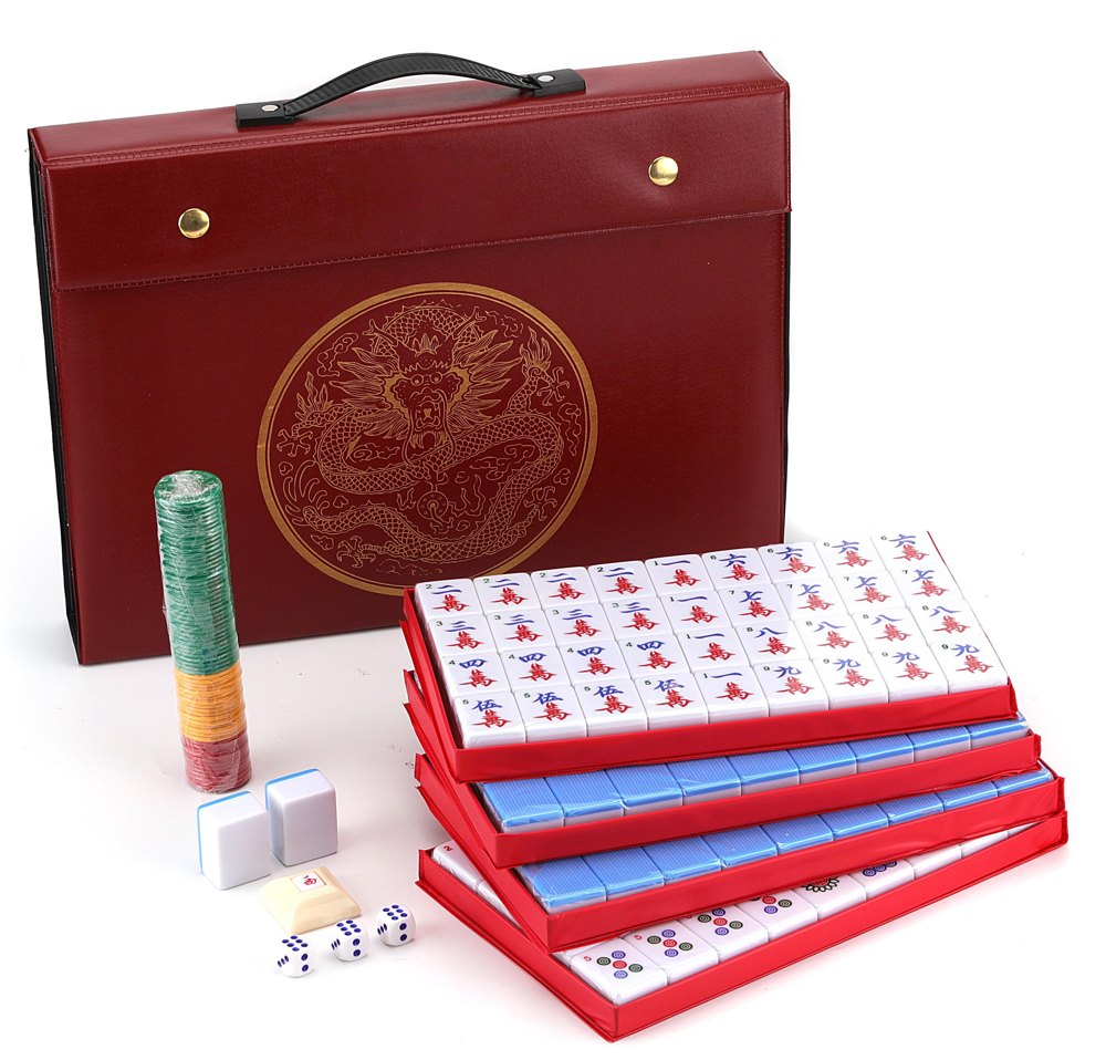 Chinese Mahjong Set — X-Large Blue Back
