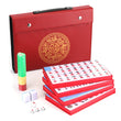 Chinese Mahjong Set — Red Fortune 34mm Blue Back