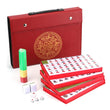 Chinese Mahjong Set — Red Fortune 34mm Green Back