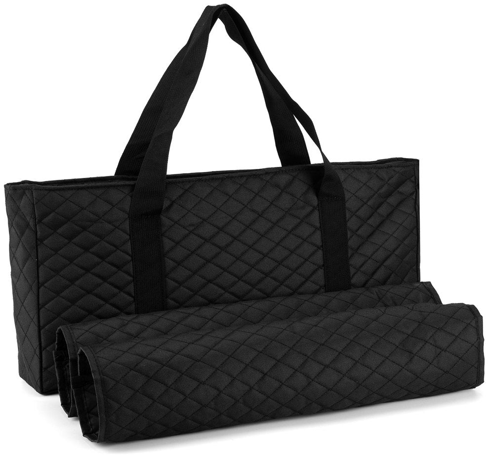 Mahjong Bag Set — Black Quilted