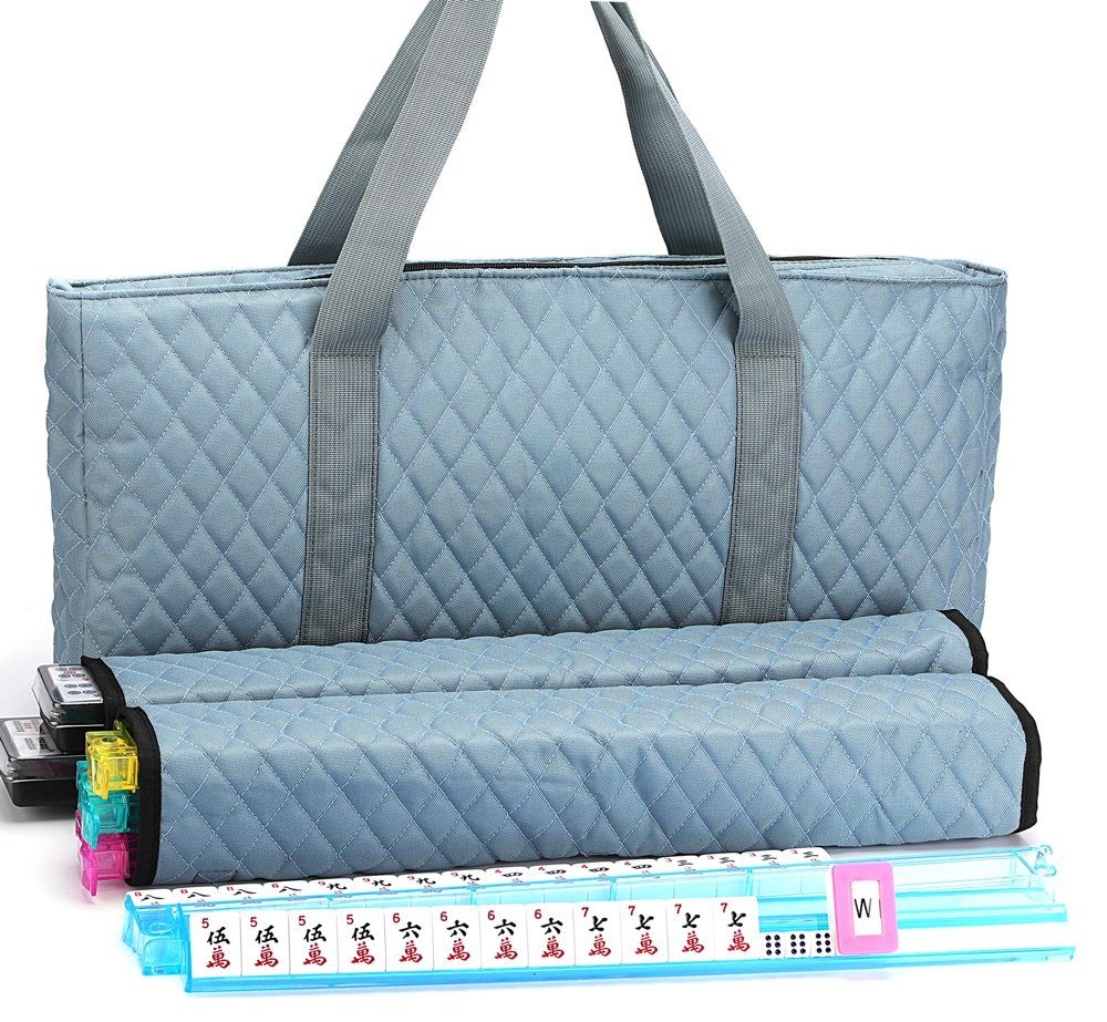 American Mahjong Set — Gray Quilted