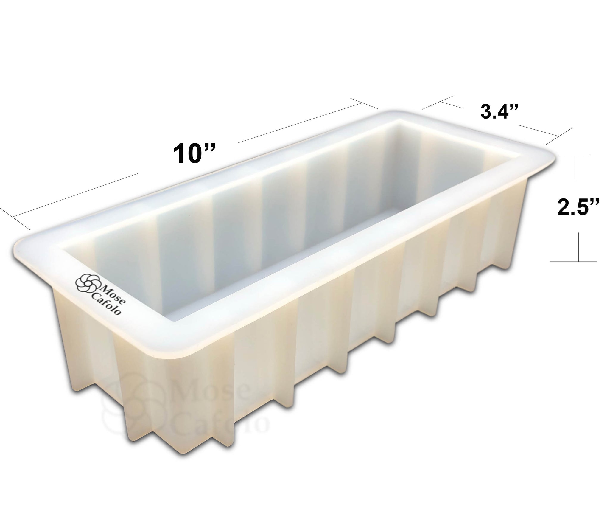 Loaf Soap Silicone Mold 10'' Rectangle White Mould DIY Handmade