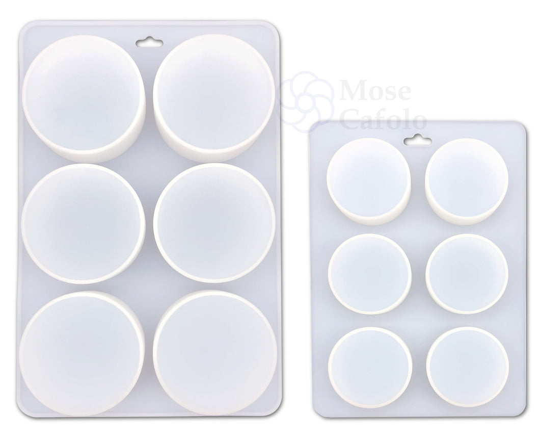 2 Pcs Glossy Silicone Molds 4 Cavity Round Shaped Mold for DIY Soap Ma –  Mose Cafolo