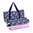 American Mahjong Set Complete Western Mah Jongg Set - Blue Paisley Soft Bag 166 Tiles with 4 All-in-One Rack/Pushers (Mah Jong Mahjongg Set)